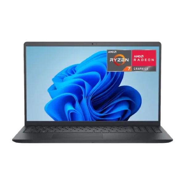 Dell 15 Laptop (Model DC 15255) | AMD Ryzen 7 7730U, 16GB RAM, 512GB SSD, 15.6" FHD Touchscreen, Carbon Black, Windows 11